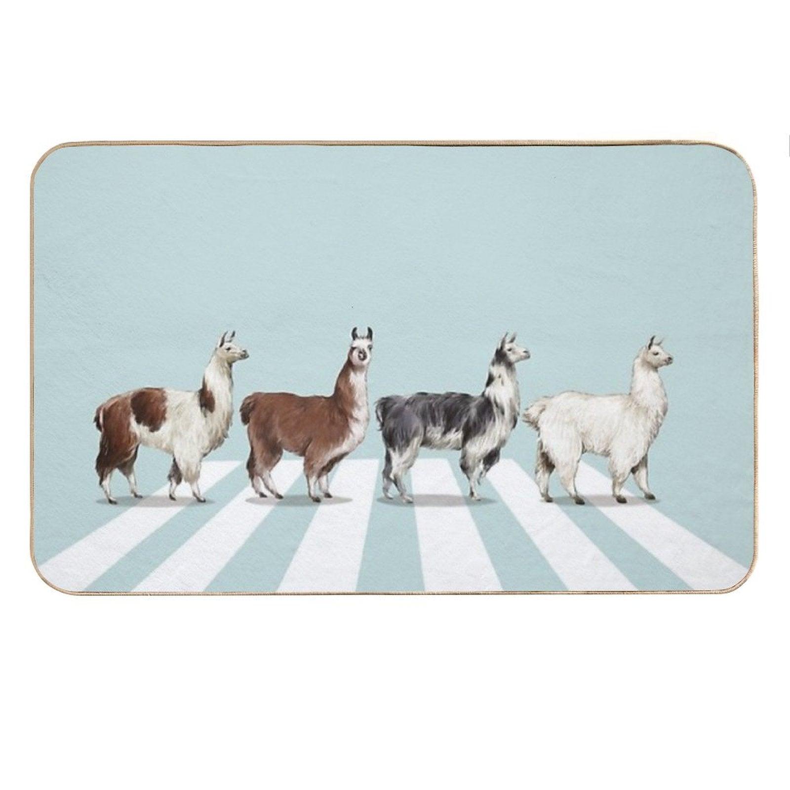 Llama The Abbey Road #1 Bath Mat