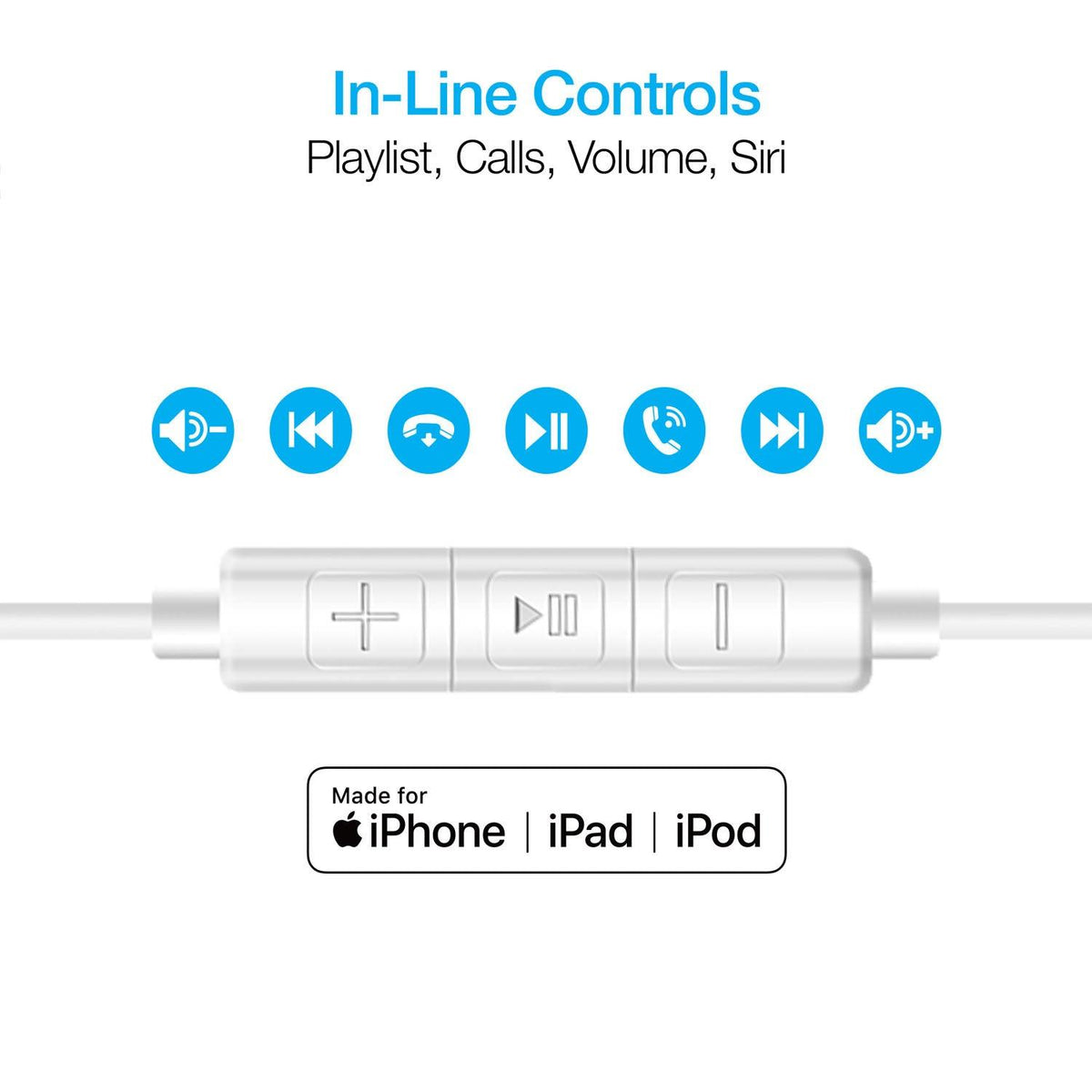 Naztech Platinum High Fidelity Lightning Earbuds