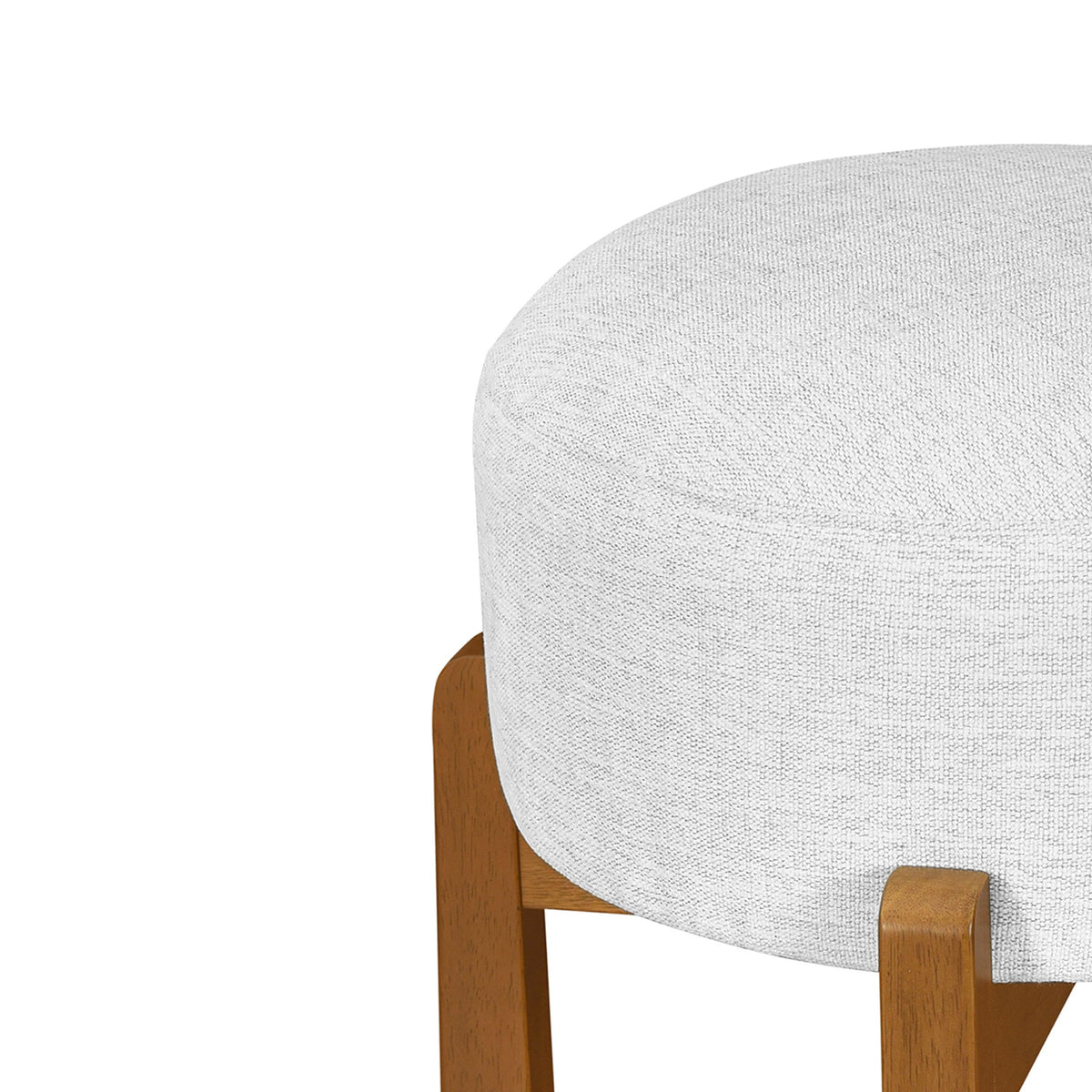 Set of 4 Walnut & Ivory Rubberwood Bar Stool