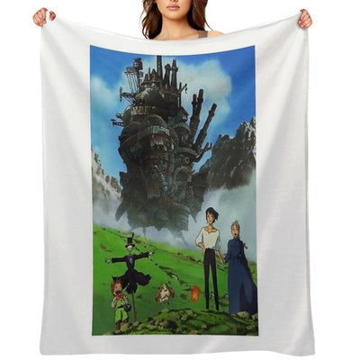 Howl's Castle Plush Throw Blanket