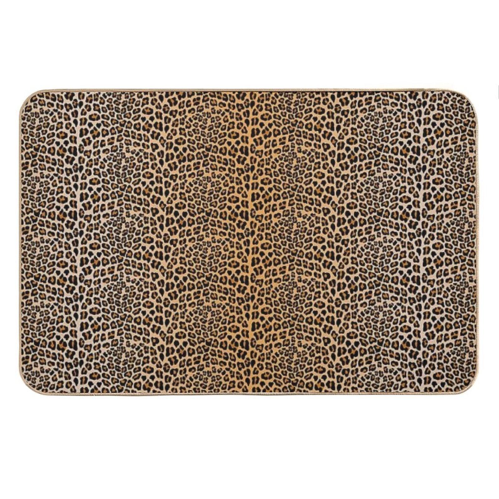 Trendy Leopard Print Aesthetic – Wild Animal Pattern Design Bath Mat