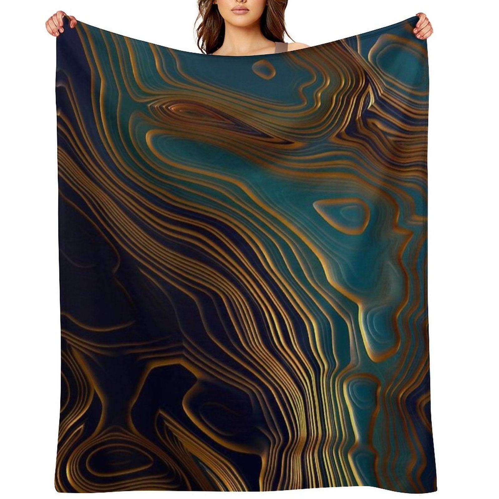 Peacock Ocean Throw Blanket