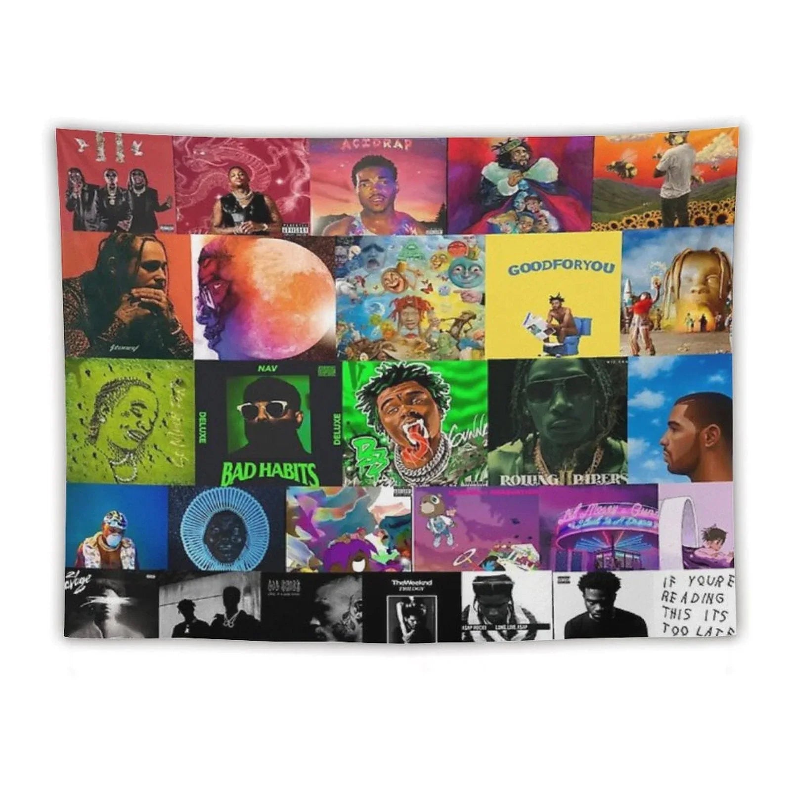Album Cover Collage Tapestry