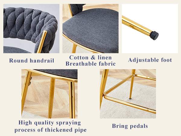 Four-Piece Modern Rotating Swivel Barstools