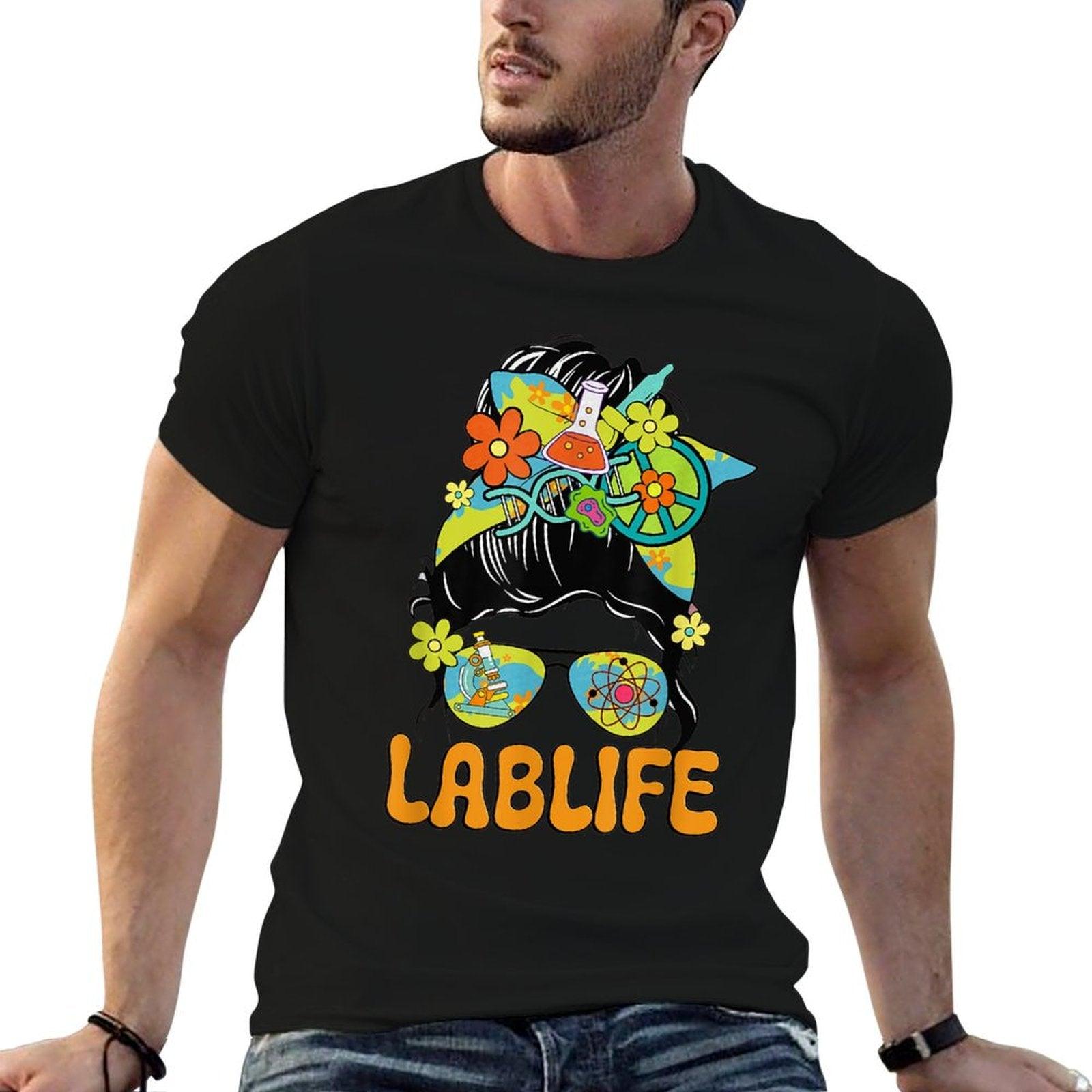 Women Mystery Machine of Diagnostics Lab Week 2025 Messy Bun T-Shirt