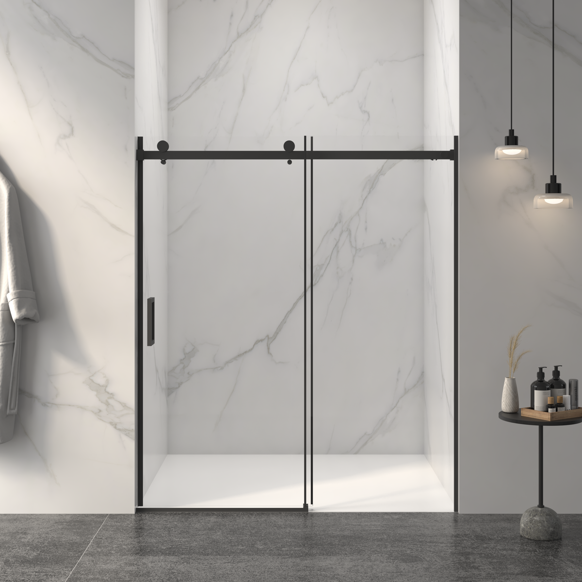Frameless Sliding Shower Door - 56-60