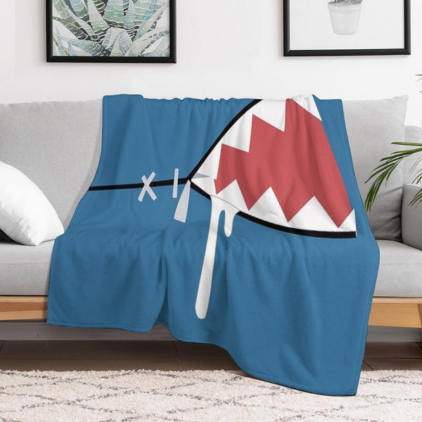 Gawr Gura Shark Mouth Lightweight Throw Blanket