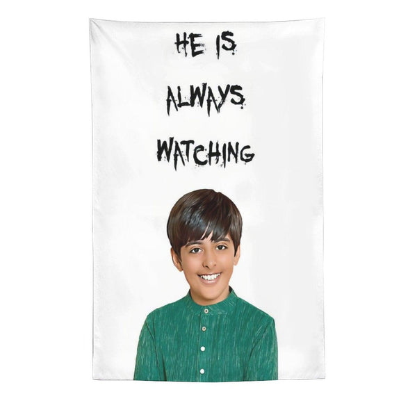 Ravi - He Is Always Watching Vertical Tapestry