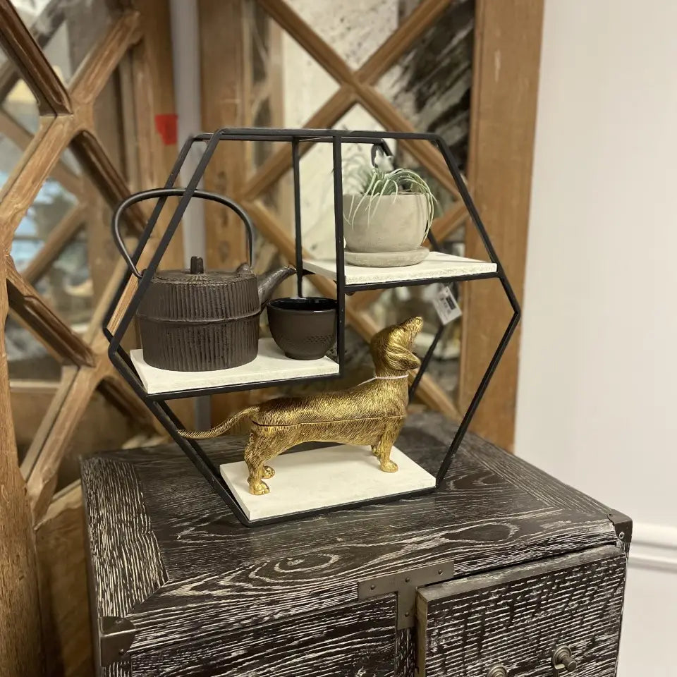 Iron and Wood Wall Shelf