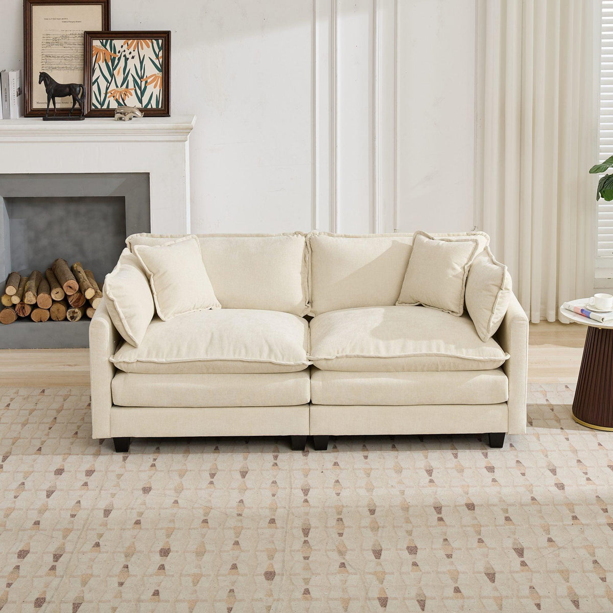 Cloud Sofa LoveSeat (Ottoman is not included) Modern Sectional Couch