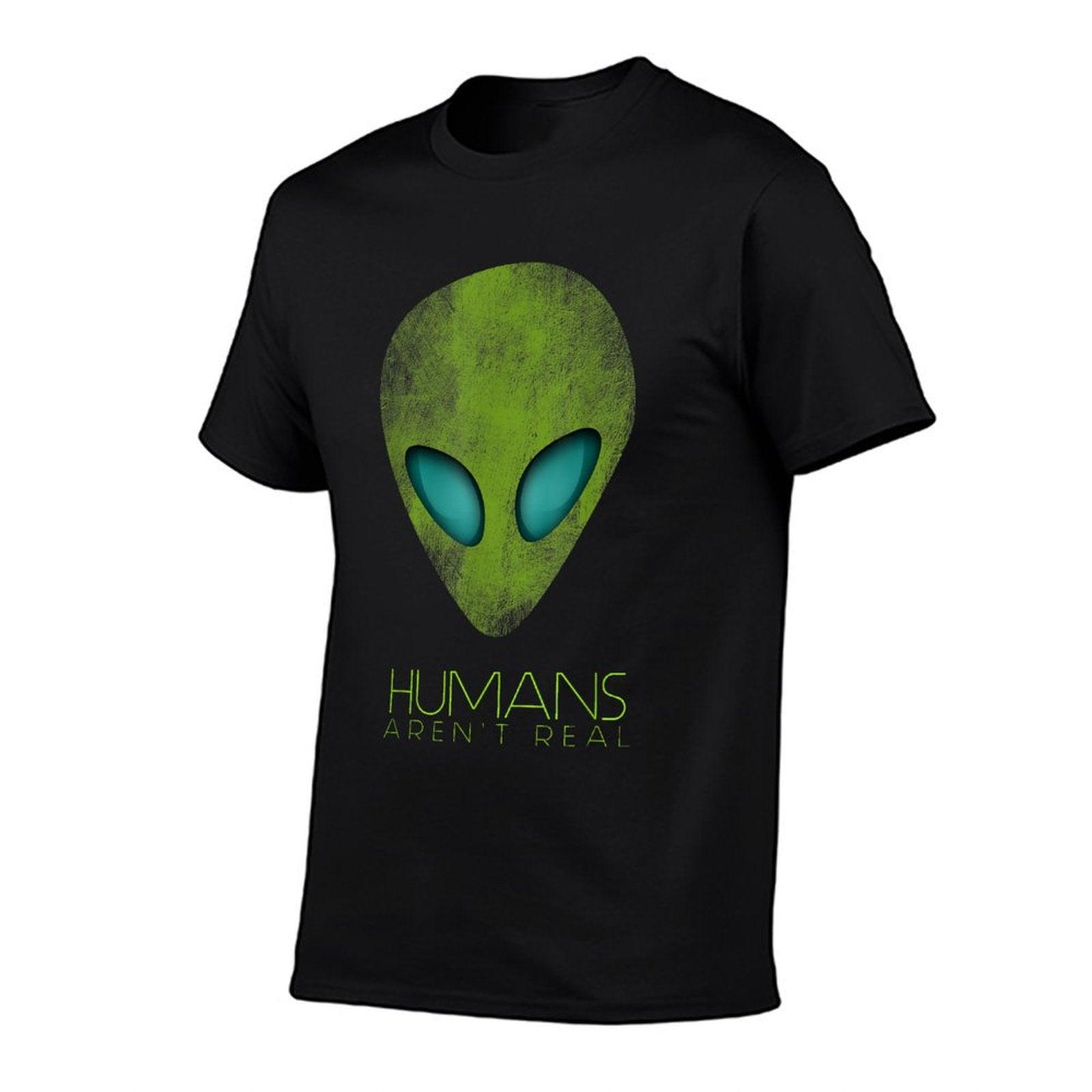 Alien Funny Humans Aren't Real Cute UFO Gift T-Shirt