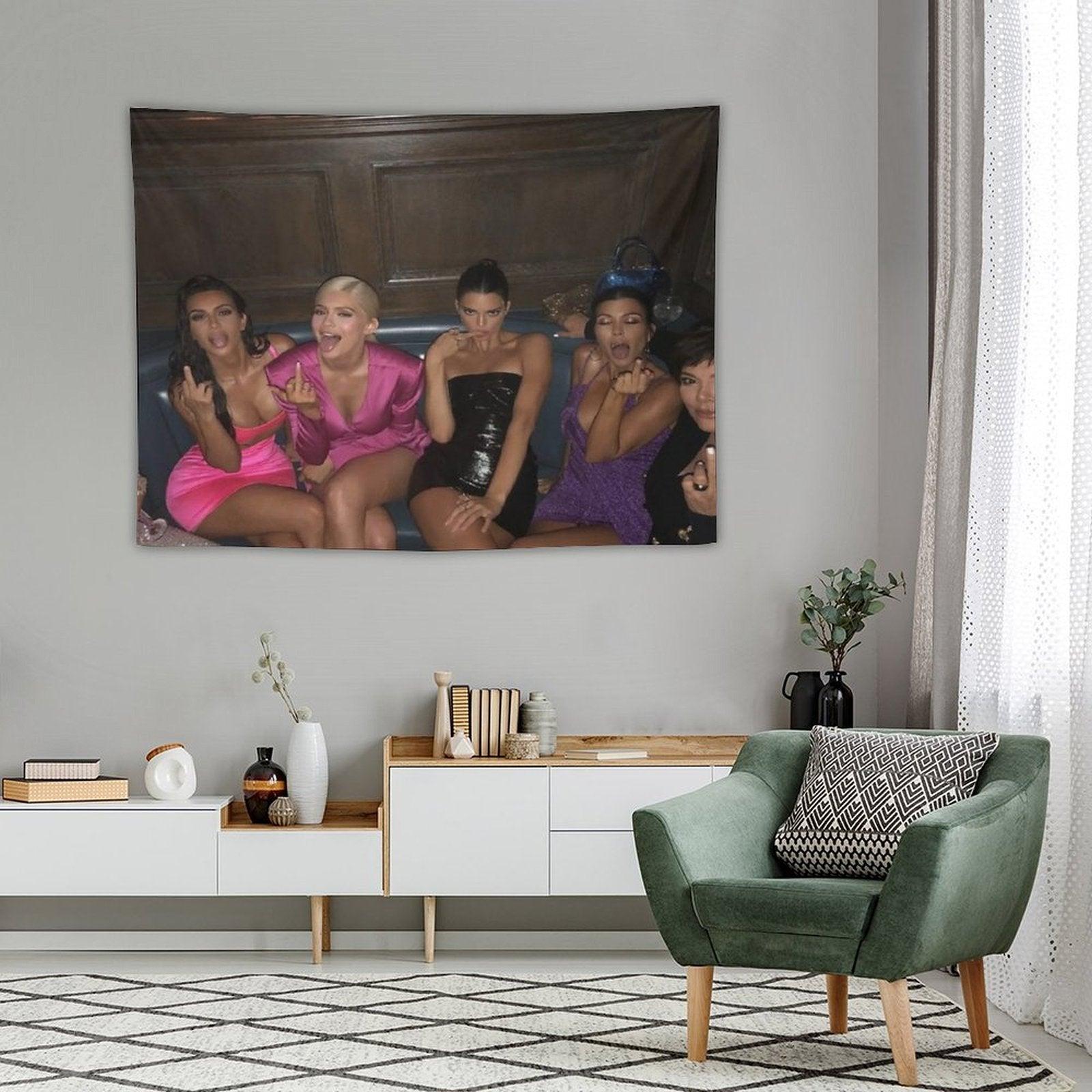 Kardashian Family Middle Finger Tapestries Tapestry Tapestry