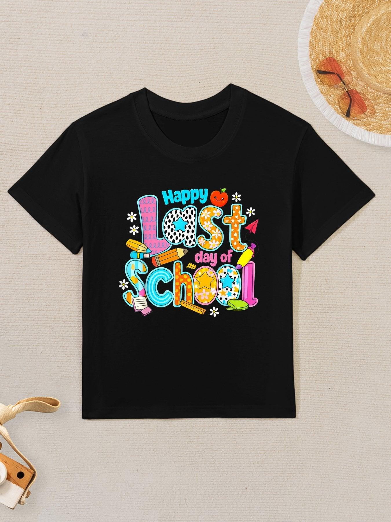 Happy Last Day Of School Graduation Teacher Student Kids Kids T-Shirt