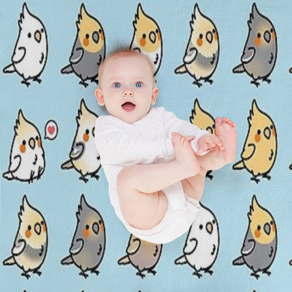 Chubby Cockatiel Collection Compact Throw Blanket