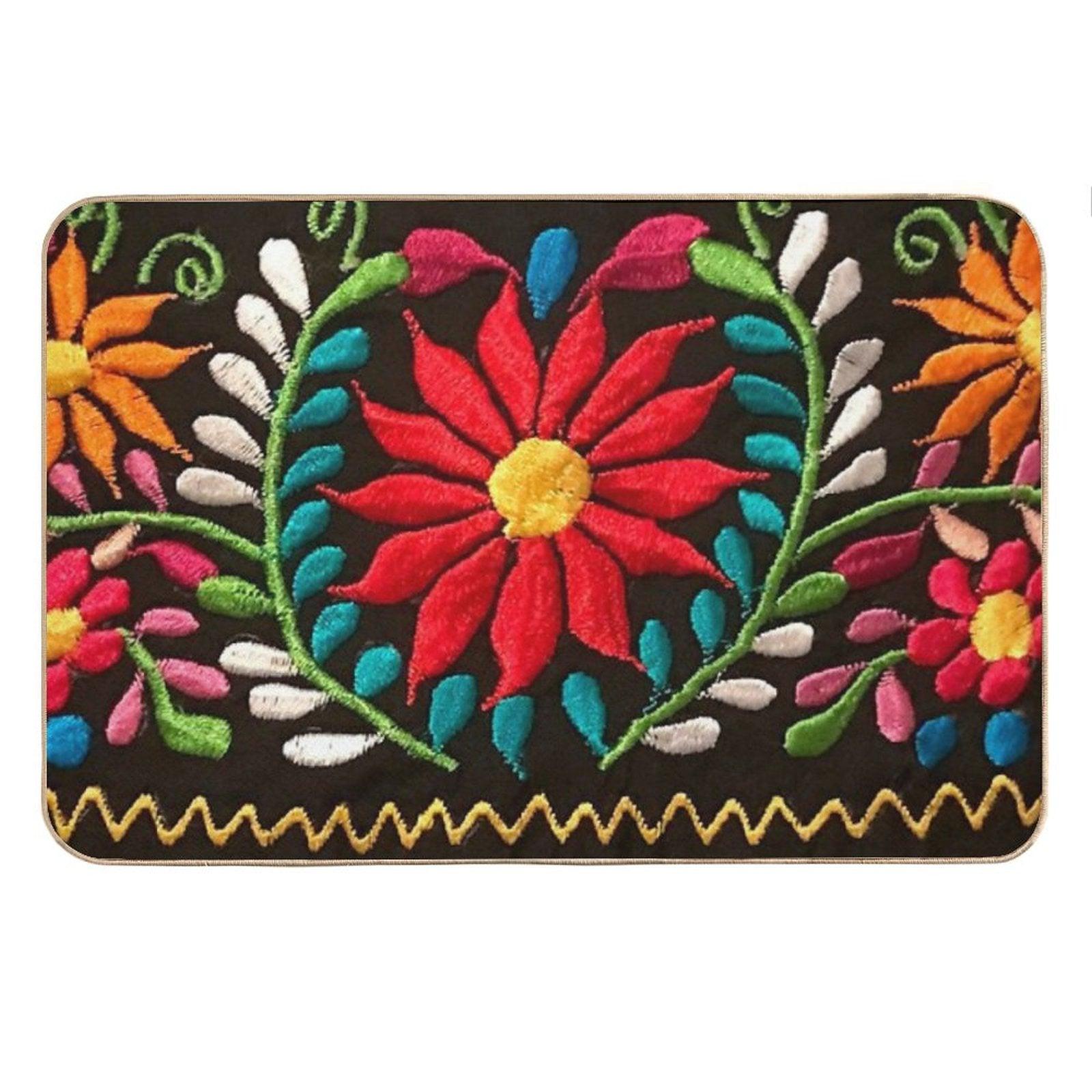 Spanish Flowers Bath Mat