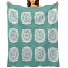 Sage Green Quilt Block Premium Throw Blanket