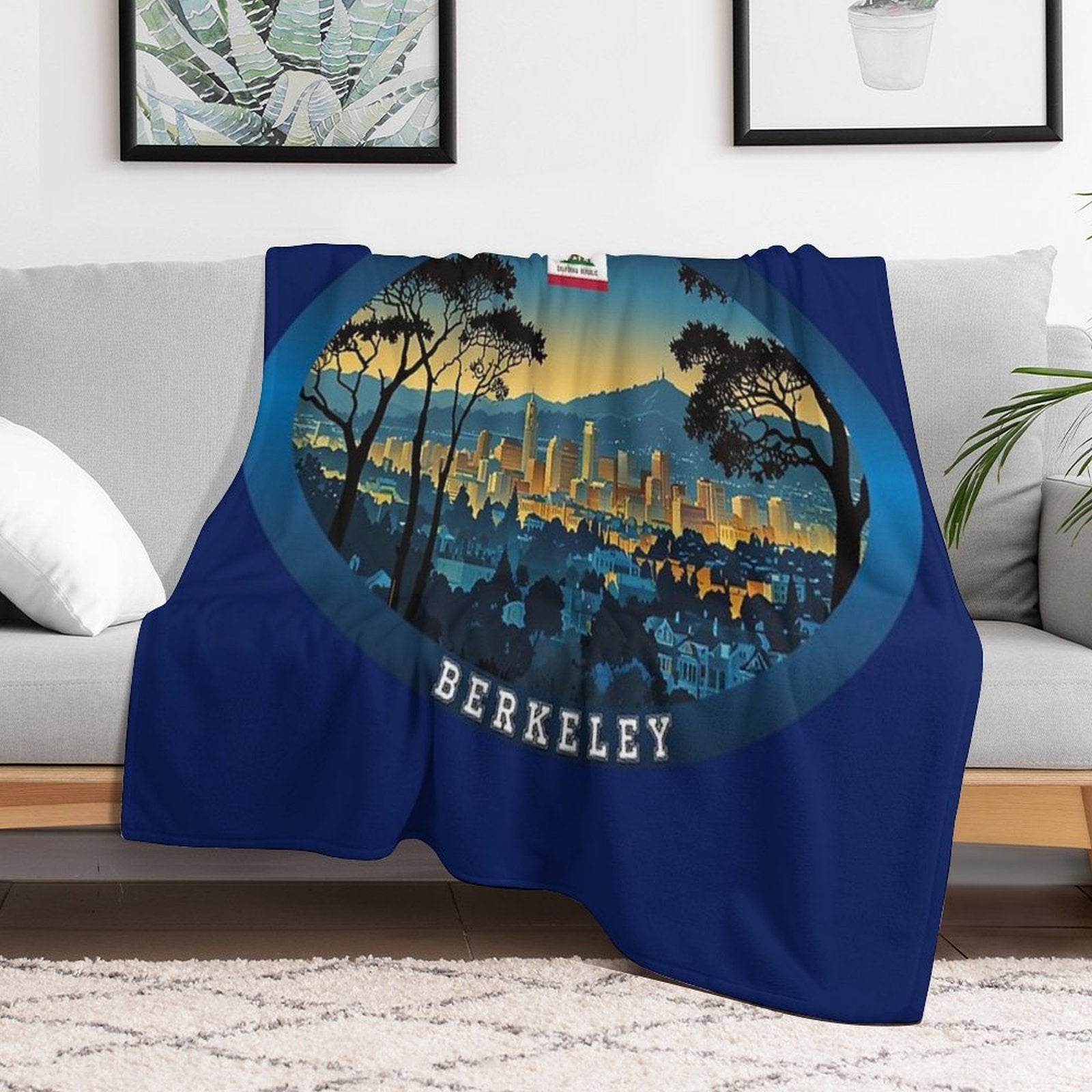 Berkeley California Travel Eco-conscious Throw Blanket