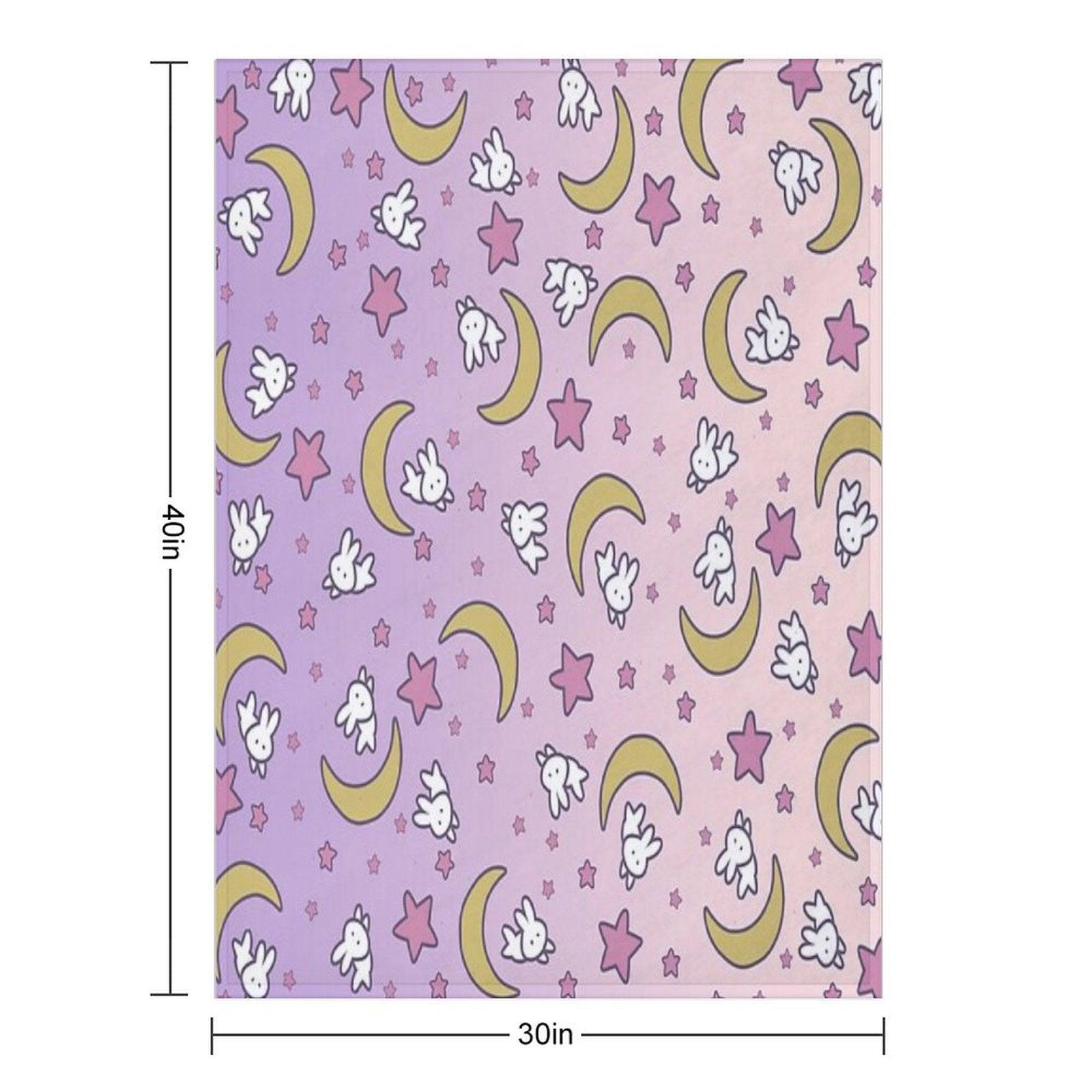 Sailor Moon - Usagi's Print Moon Bunny Blanket Throw Blanket