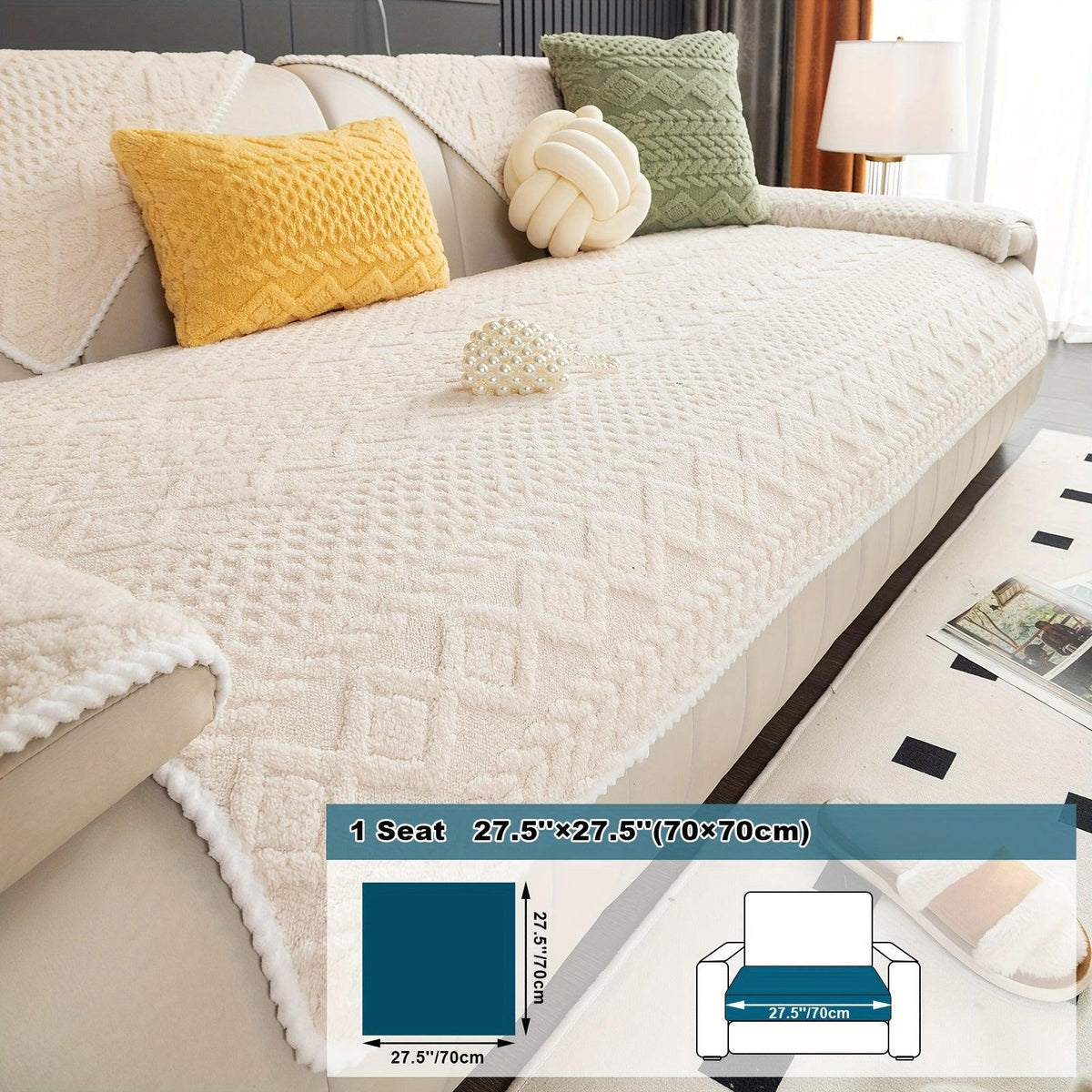 Pet-Friendly Couch Cover for Dogs, Non-Slip & Breathable