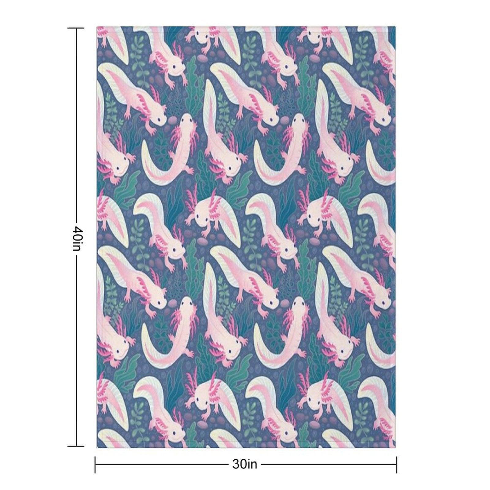 Axolotls Throw Blanket