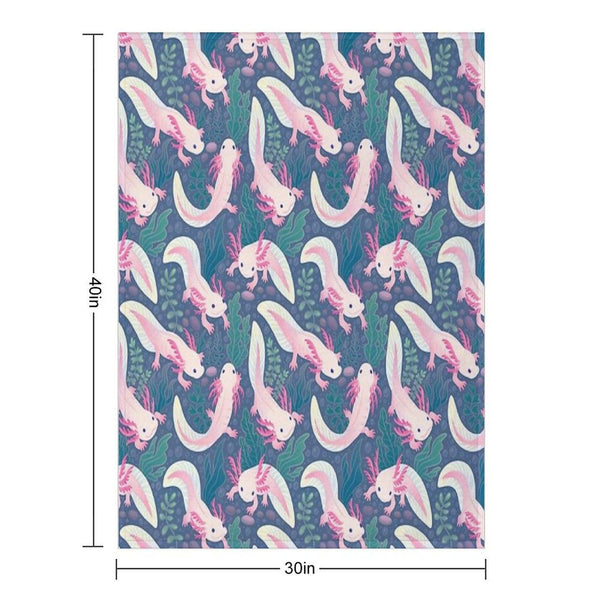 Axolotls Throw Blanket