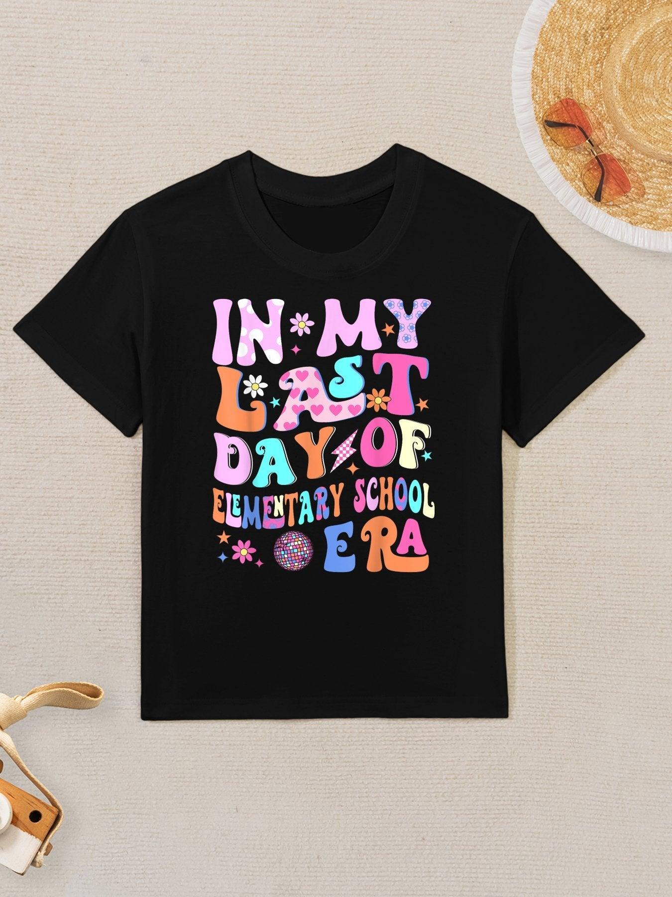 In My Last Day Of Elementary School Era Kids Graduation Gift Kids T-Shirt