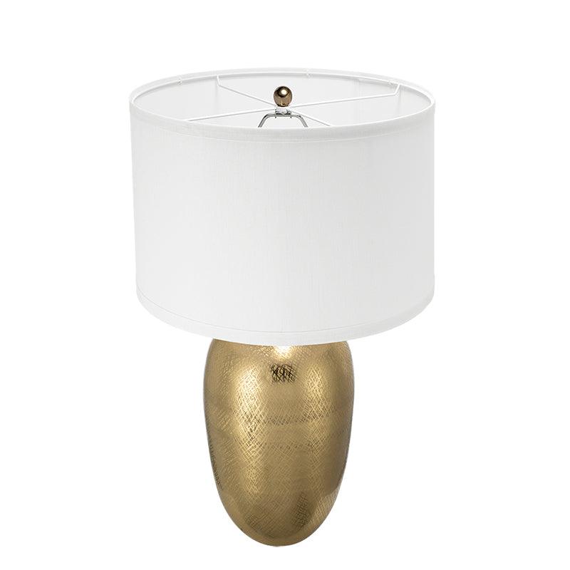 Modern Traditional Fabric Drum Shade Table Lamp