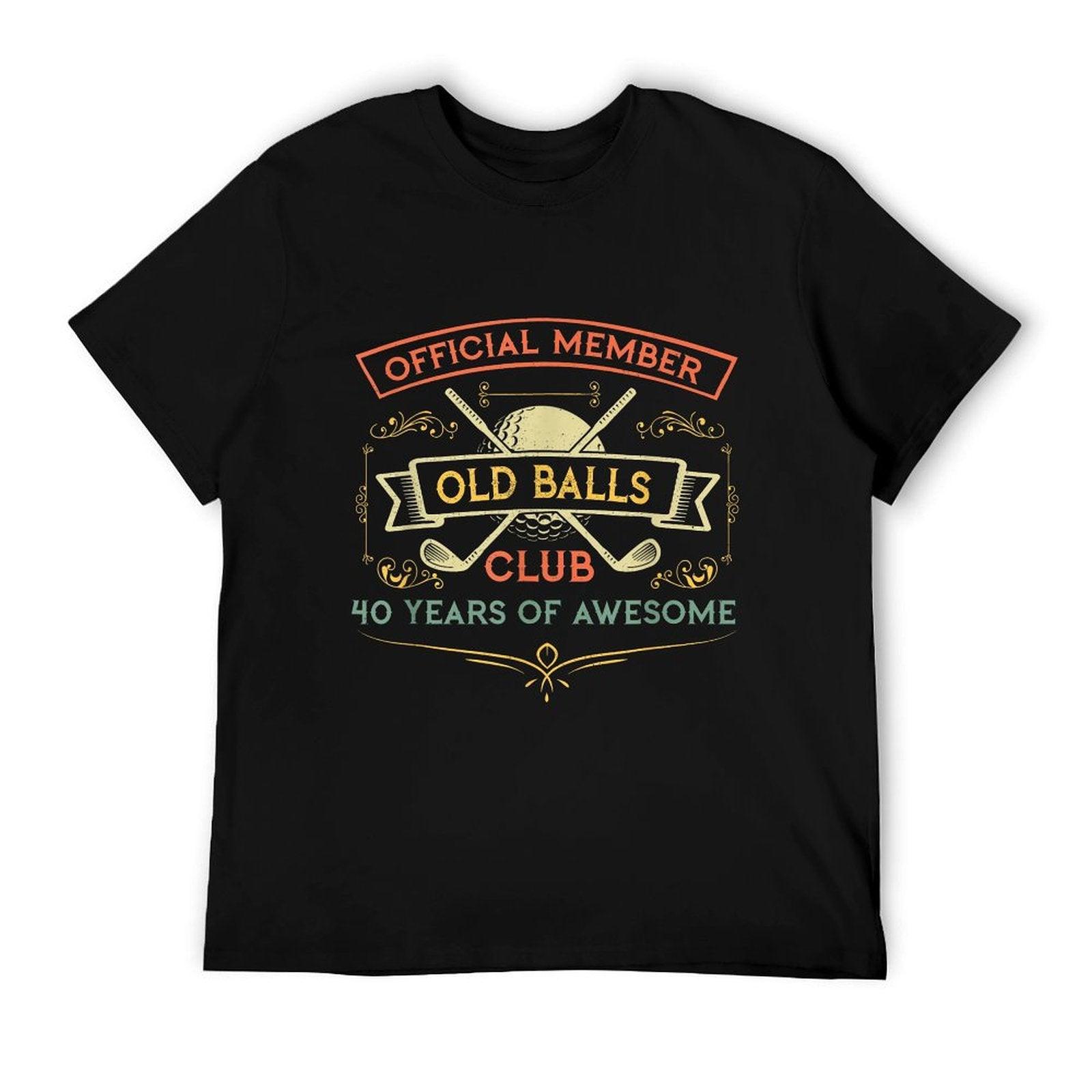 Mens Funny 40th Birthday Old Balls Club 40 Year Old Golfer T-Shirt