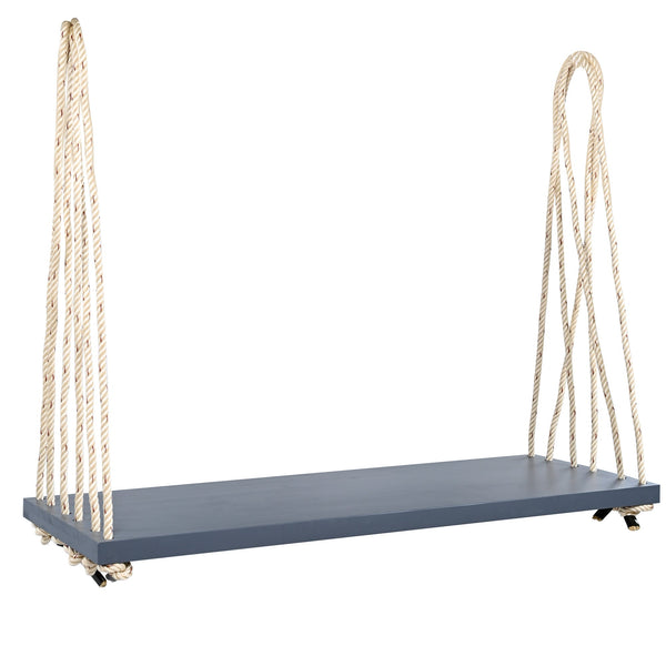 Patio Wooden Swing Chair Hanging Porch Swing Bench with Cushion & Pillows