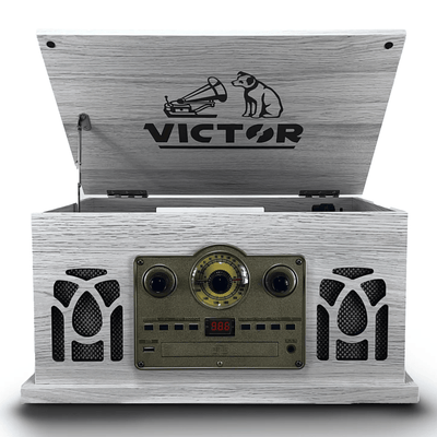 Victor Belmont 8-in-1 Wood Music Center White - Refurbished