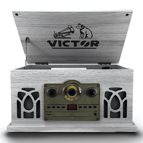 Victor Belmont 8-in-1 Wood Music Center White - Refurbished