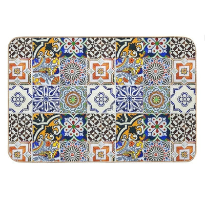 Colorful Portuguese Tile Bath Mat