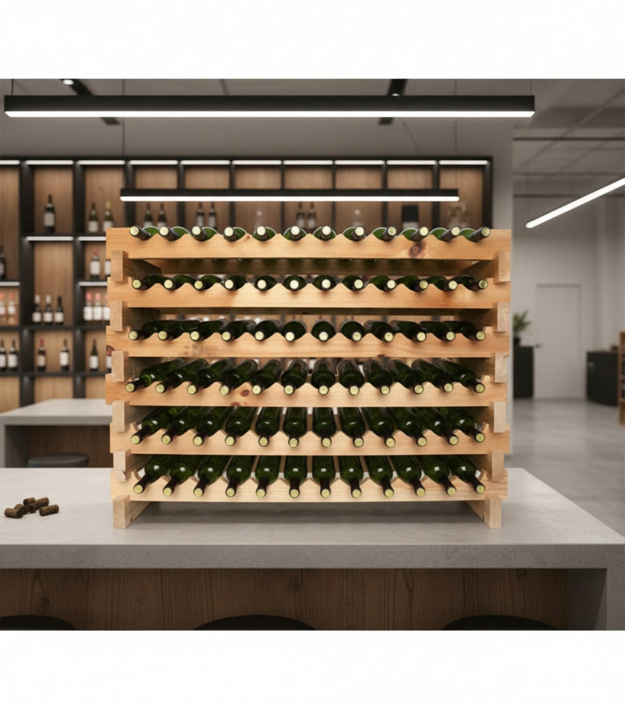 Stackable Sleek Wine Rack Multi Tier Display Expandable Bottle Storage