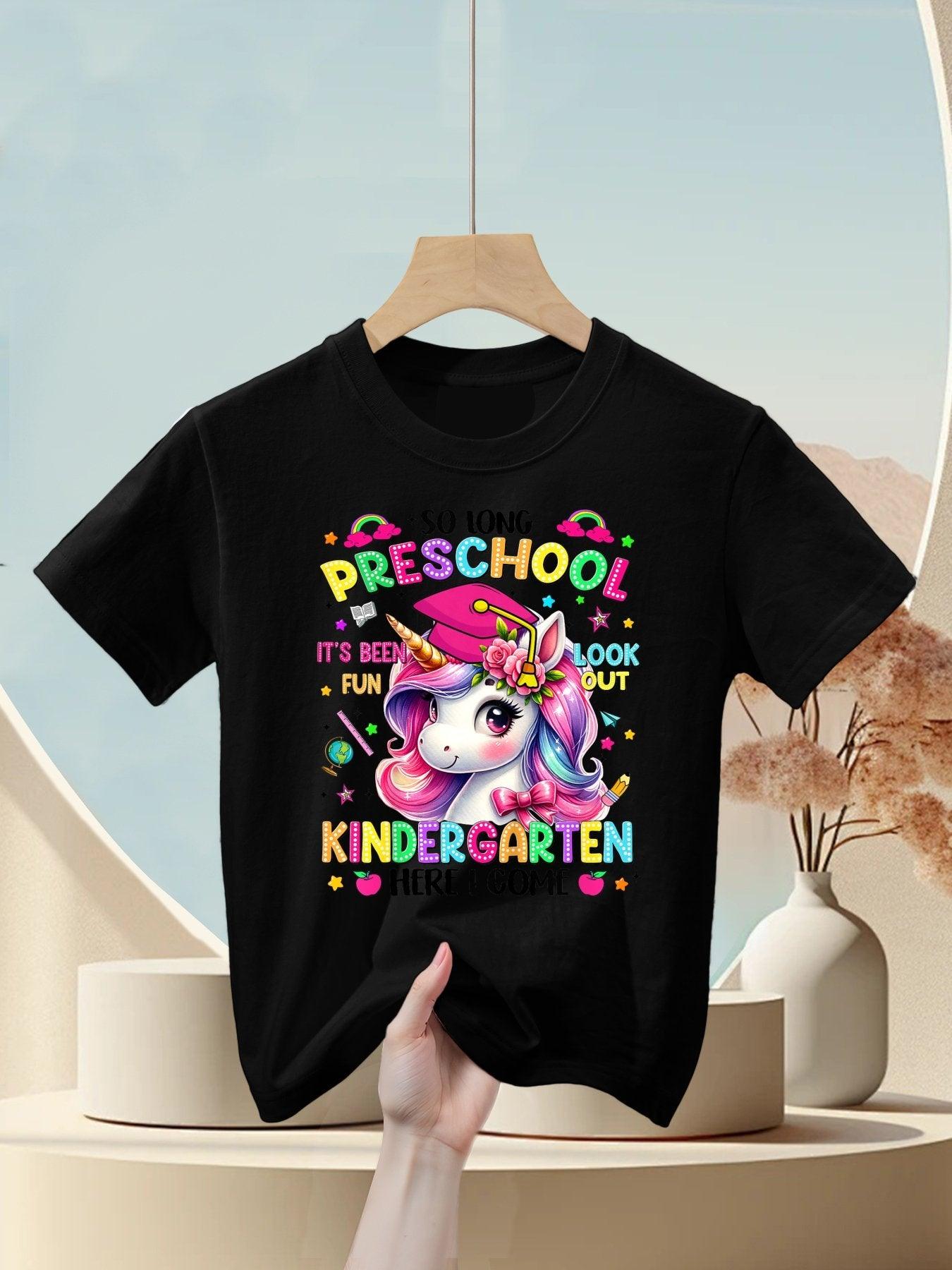 Kids So Long Preschool Graduation Graduate Unicorn Kids Girls Kids T-Shirt