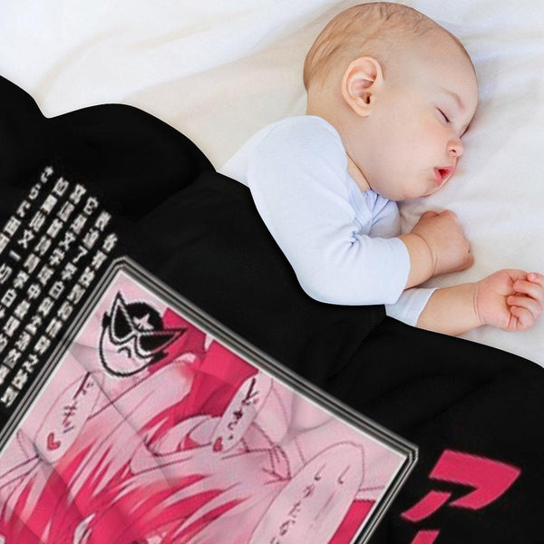 Anime Ahegao Hentai Throw Blanket