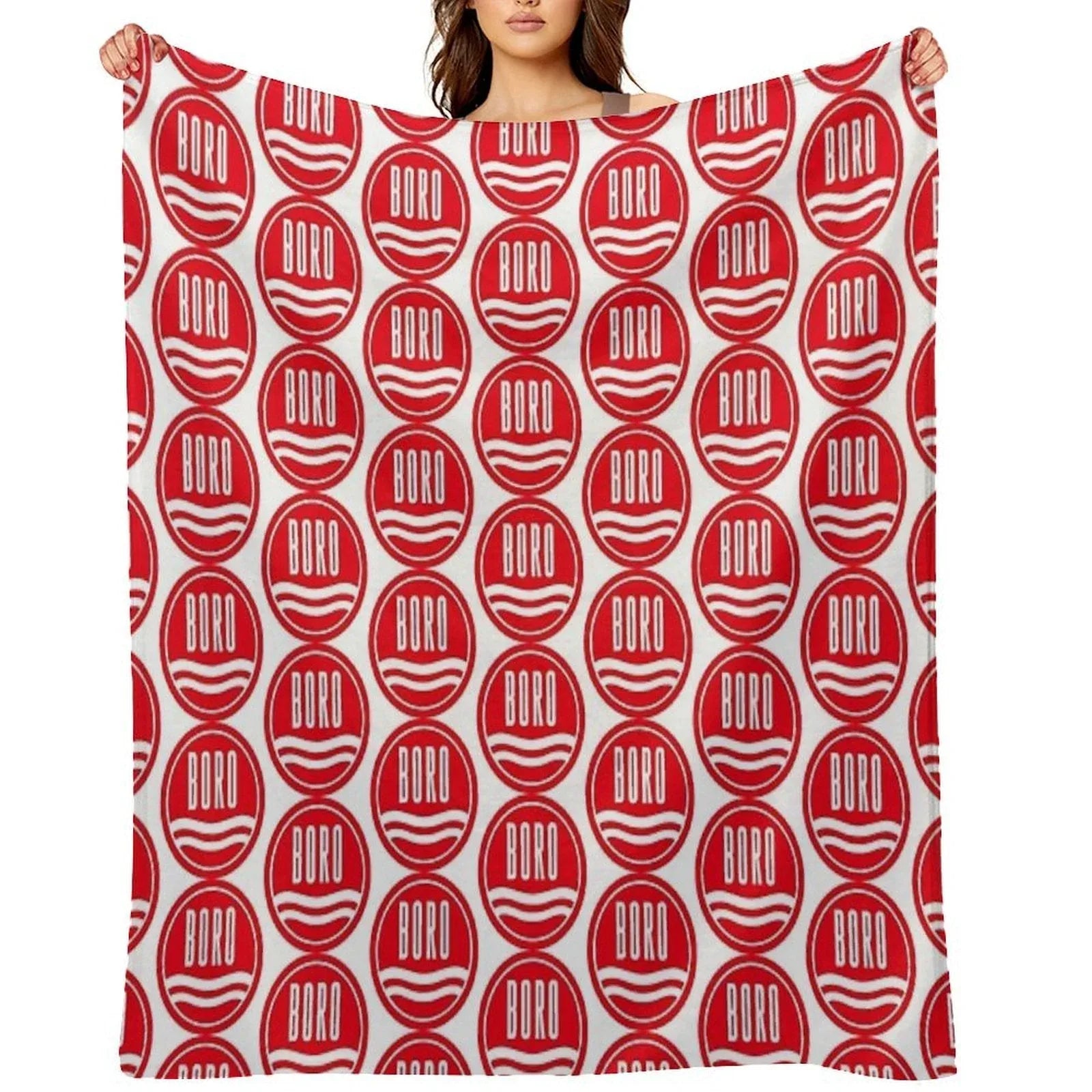 The Imperial Power of The Boro Red Throw Blanket