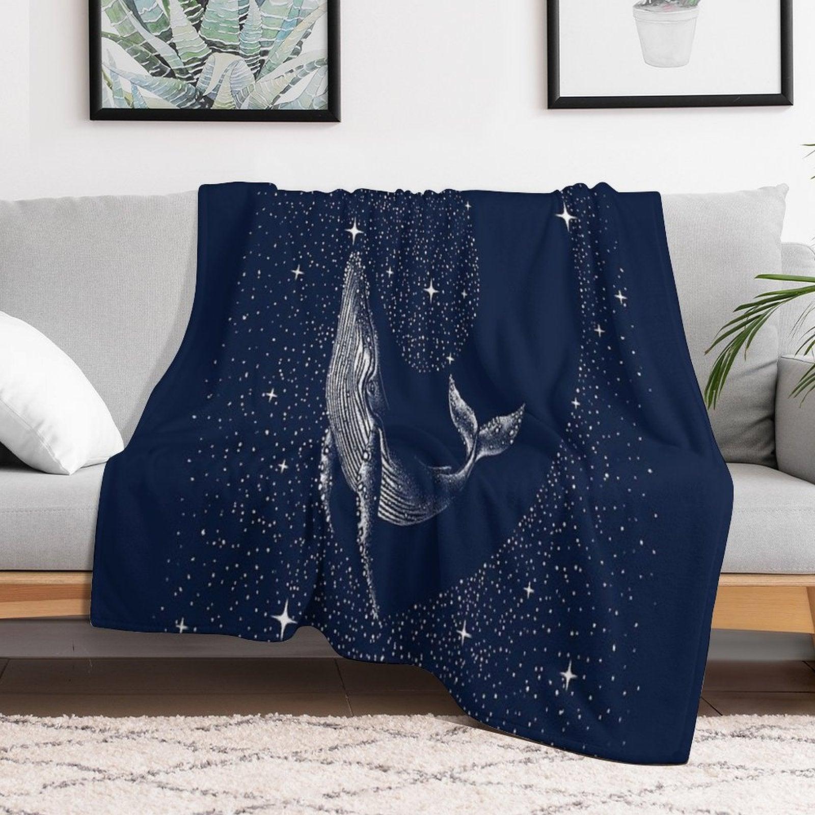 Starry Whale Throw Blanket