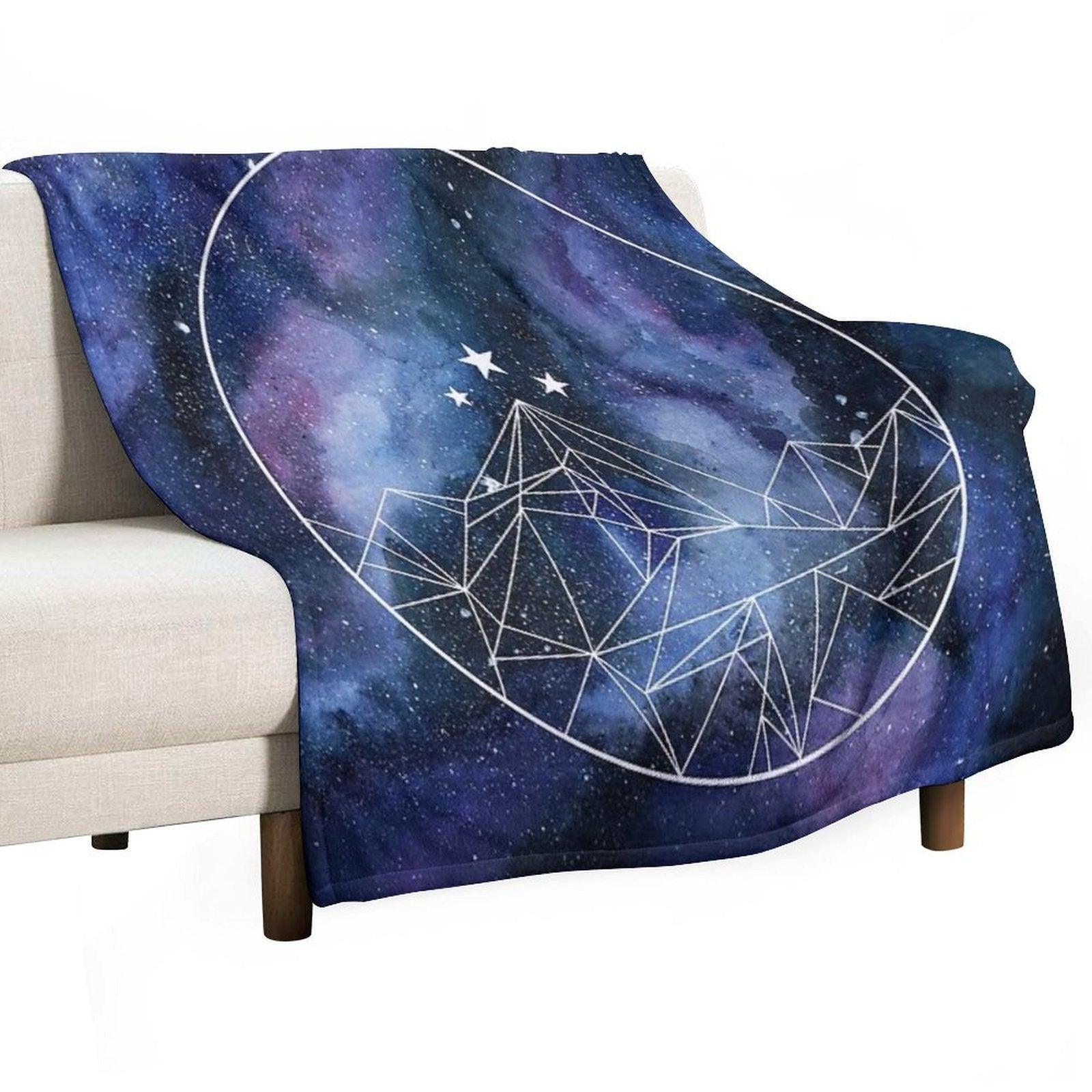 Night Court Symbol Watercolor Throw Blanket