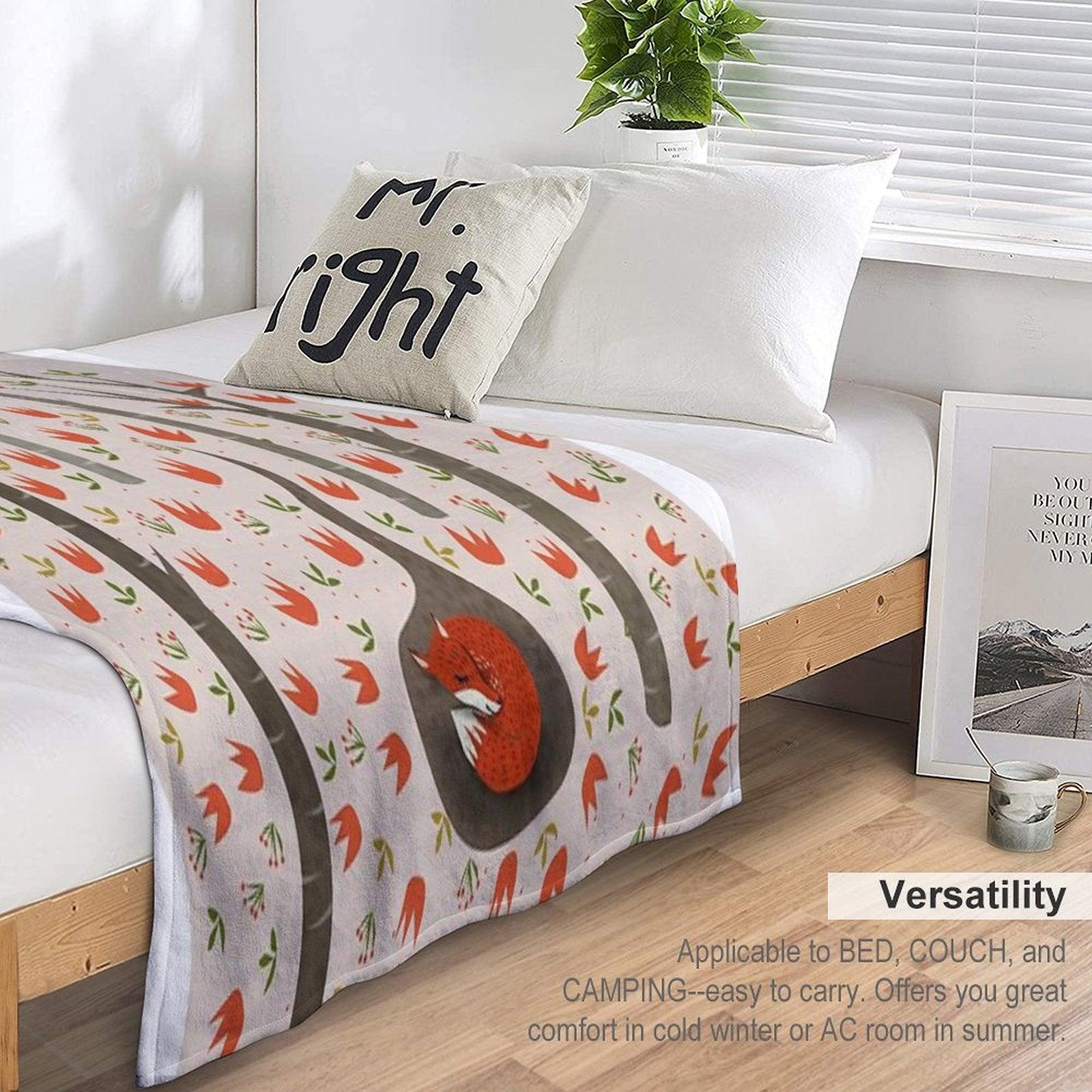 Sleeping Fox Throw Blanket