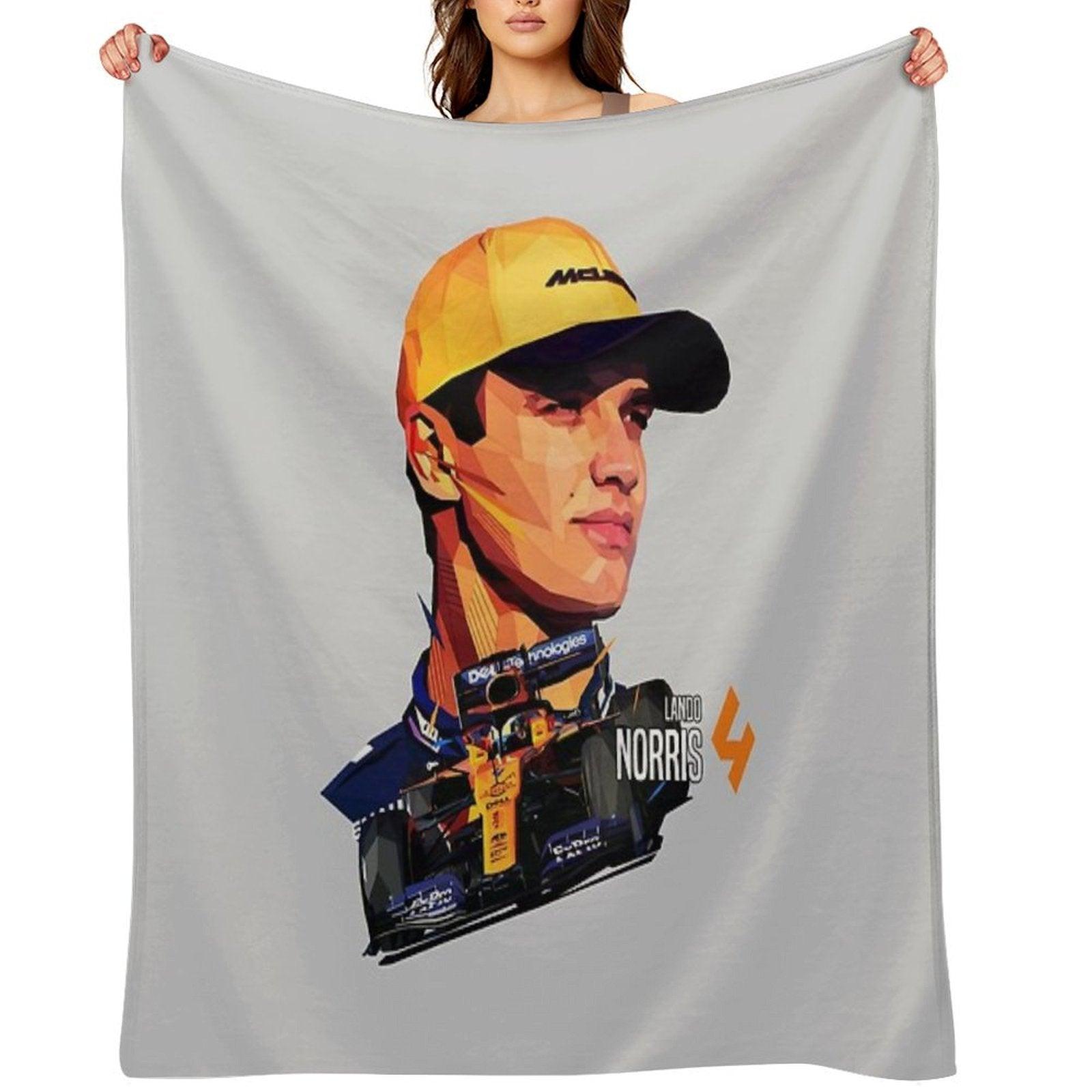 Lando Norris Low Poly V2 Throw Blanket