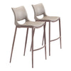 Ace Barstool (Set of 2) Brown & Walnut