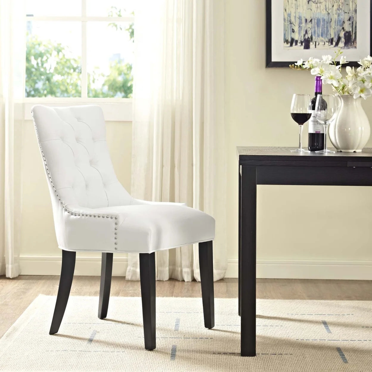 Regent Vinyl Dining Chair White