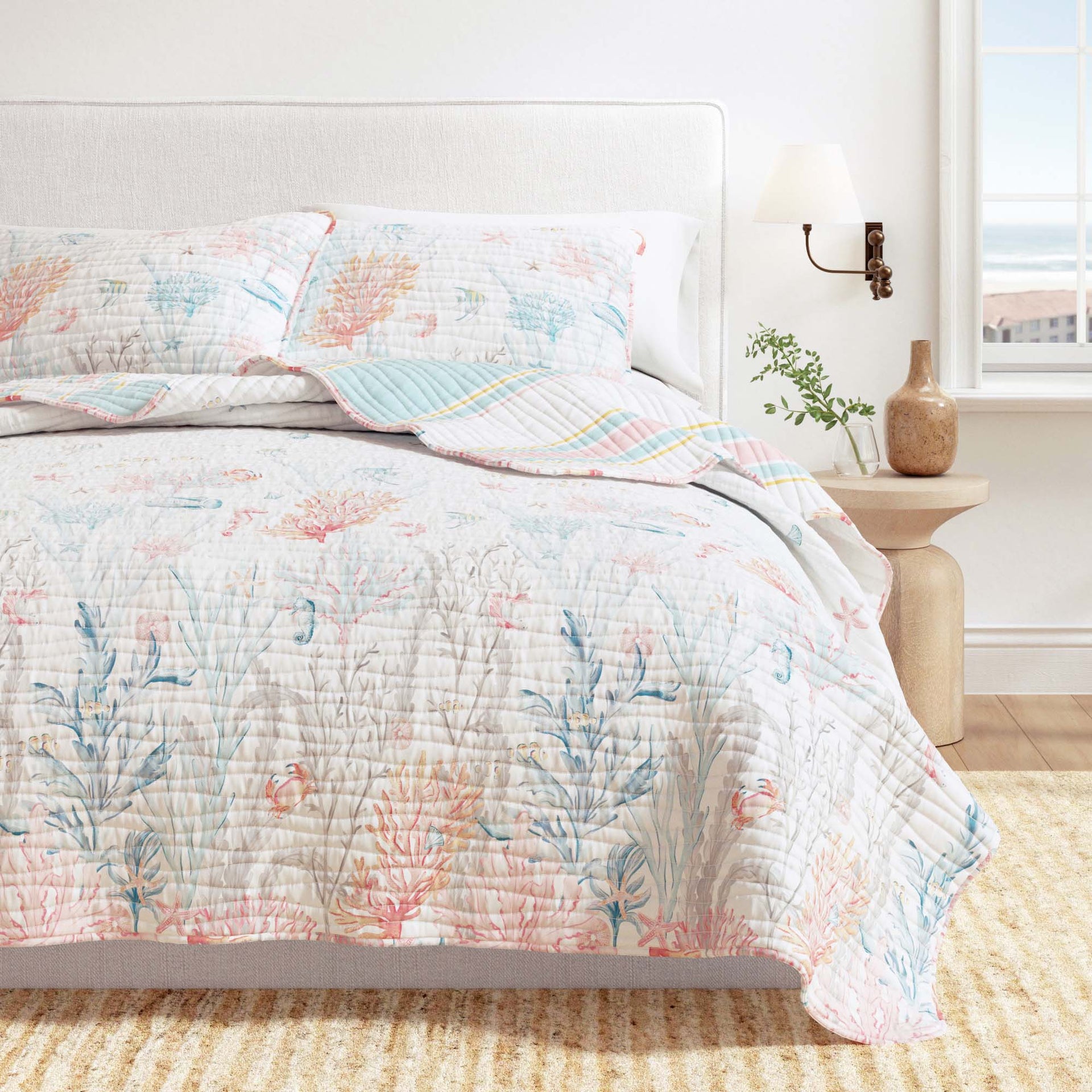 Coastal Coral Reef Quilt Set - Caymen Collection Great Bay Home