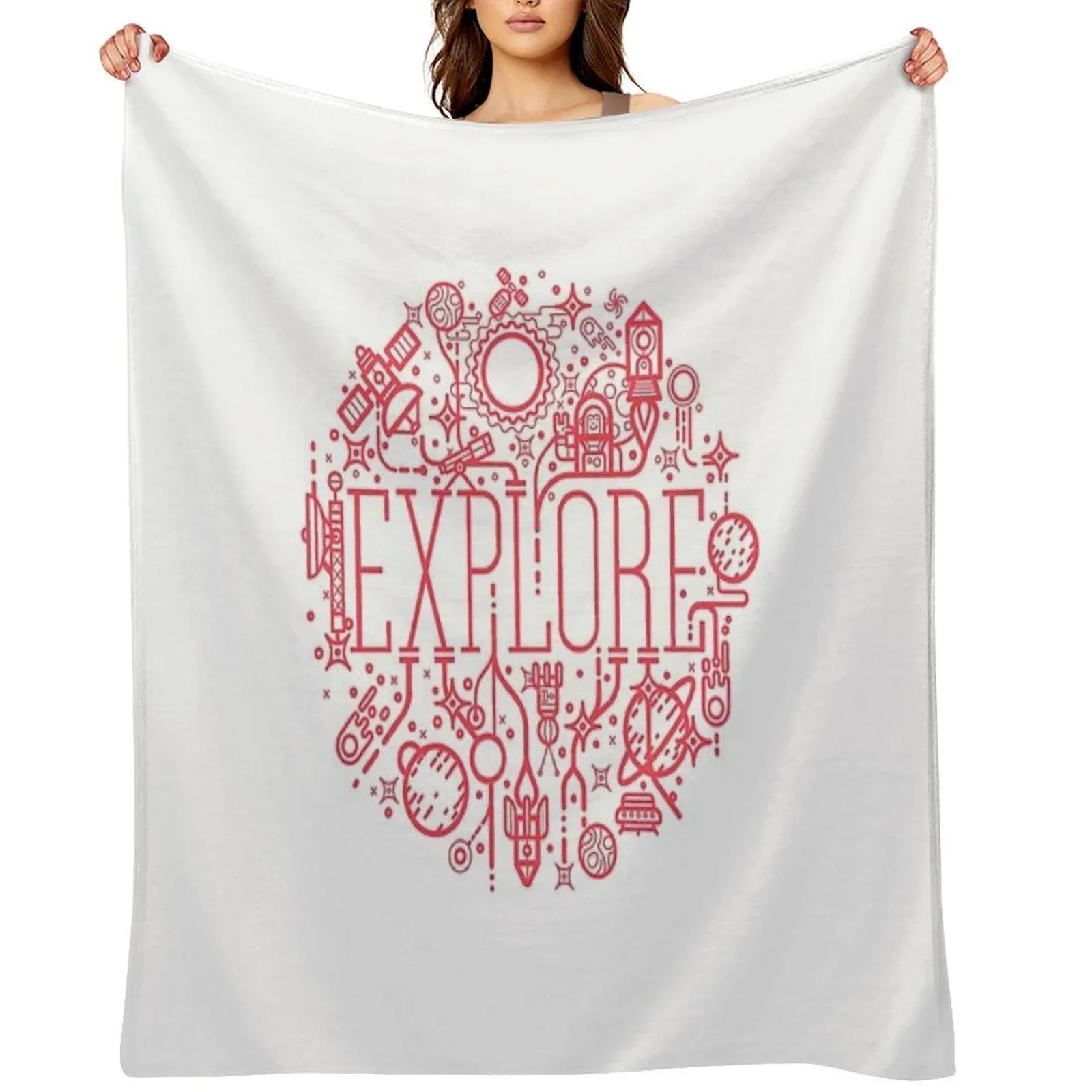 Explore Space Throw Blanket