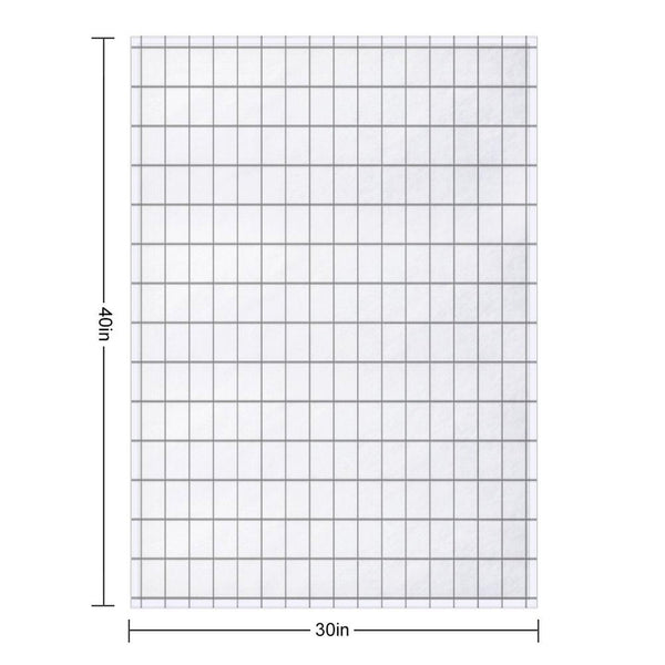 Grid White Gray Throw Blanket