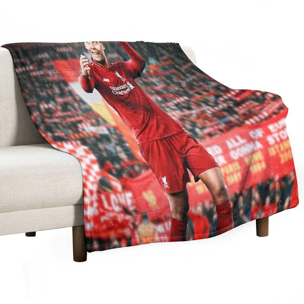 Virgil Van Dijk Travel-friendly Throw Blanket