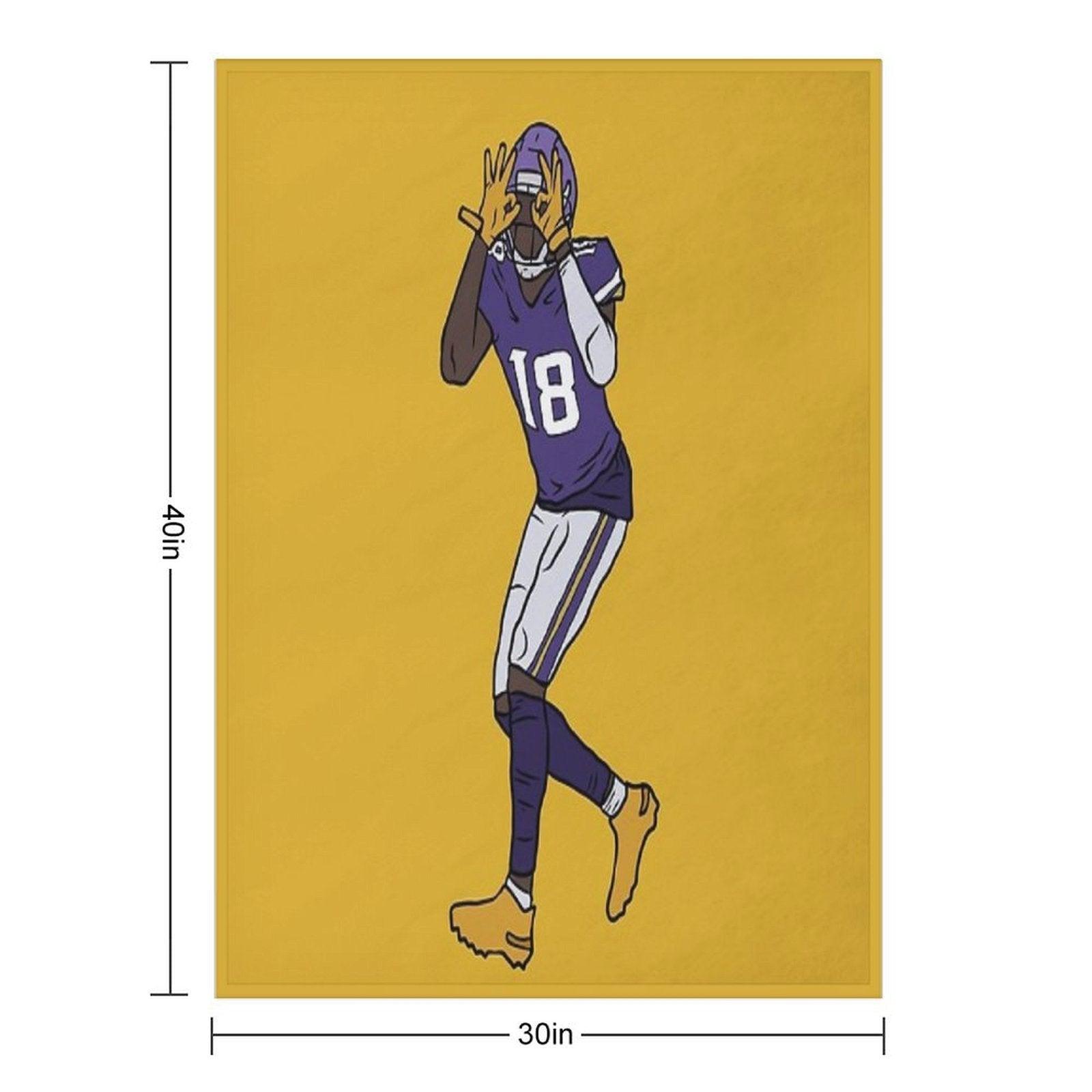Justin Jefferson Celebration Throw Blanket