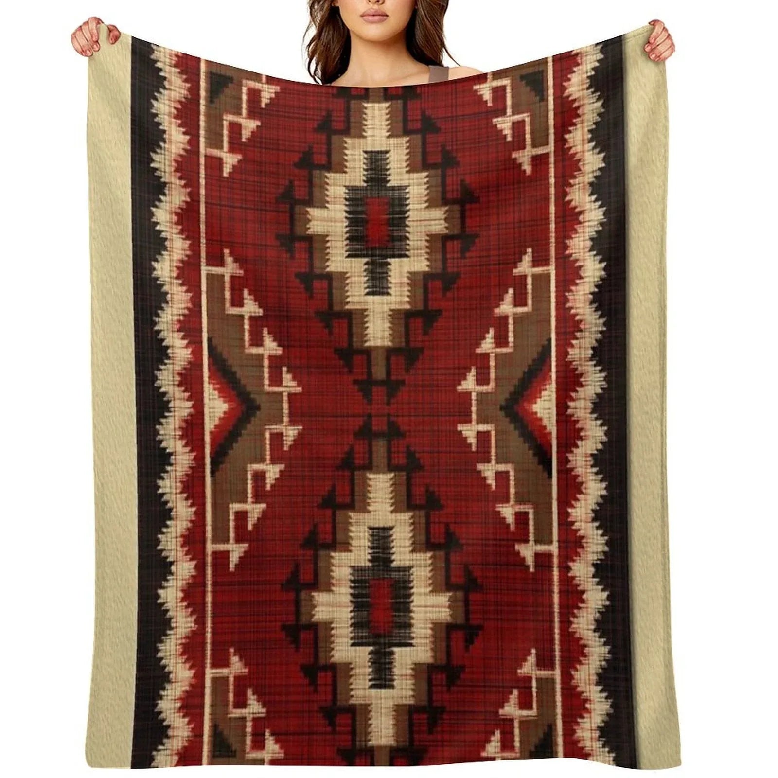 Navajo PATTERNS TRIBAL ETHNIC Throw Blanket
