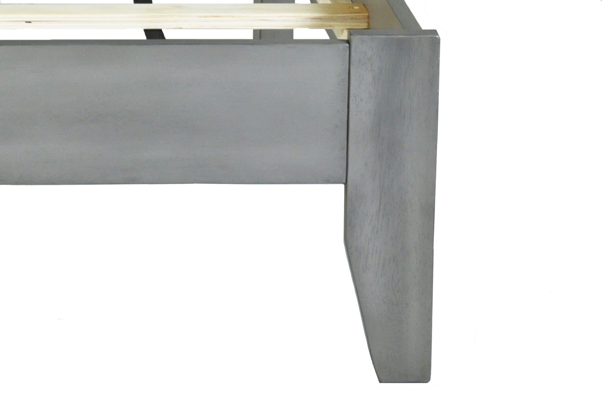 Solid Wood Platform Upholstered Headboard King Bed