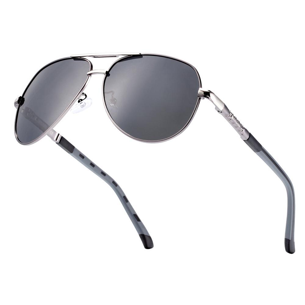 Retro Vintage Elegant Luxury Business High Quality Men  Polarized Aviation Pilot Retro Classic Sunglasses With UV400 Protection